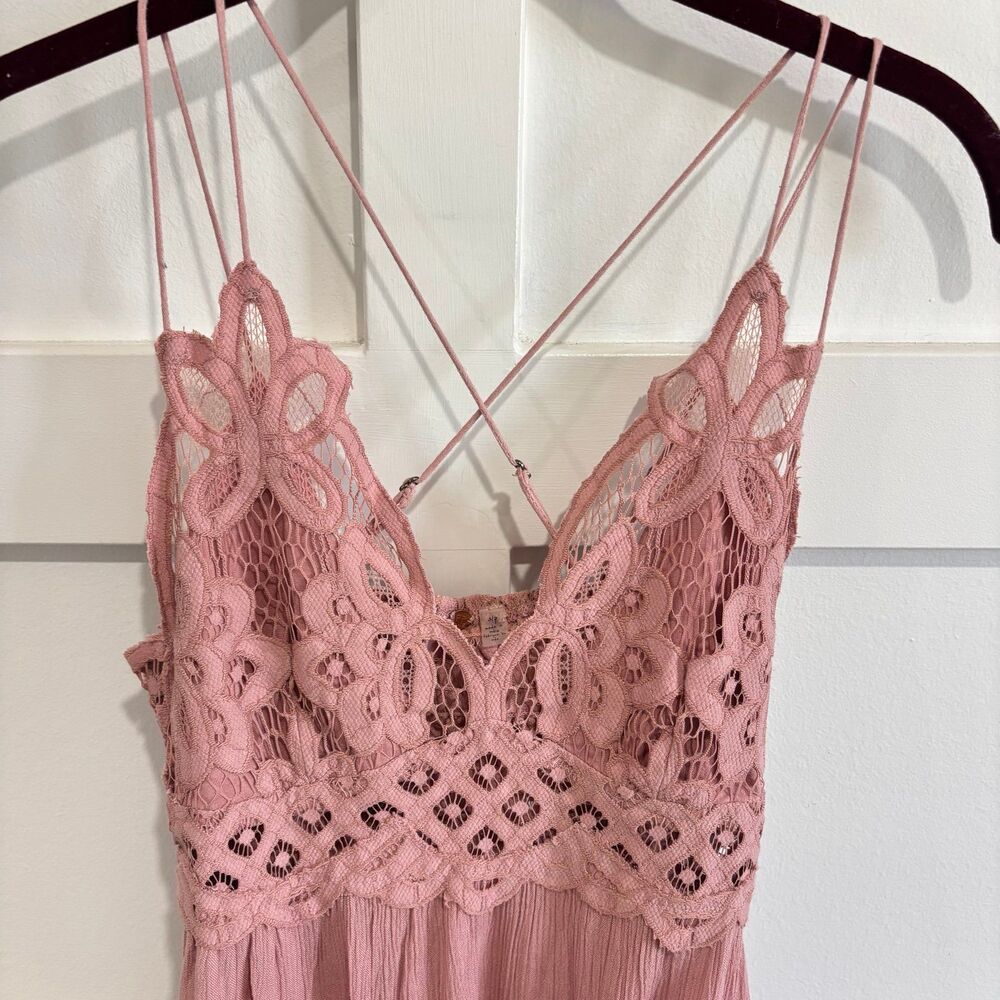 Free People Intimately Adella Slip Dress Rose NWT - Picture 3 of 11